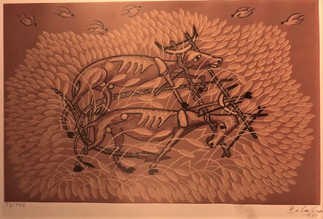 SANATCI İBRAHİM BALABAN İMZALI  ORJİNAL SERİGRAFİ BASKI