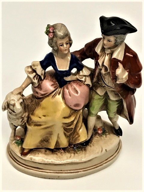 FARANSIZ PRENS VE PRENSEZS MAYZEN DAMGALI PORSELEN BİBLO 14 CM BOYUNDA 