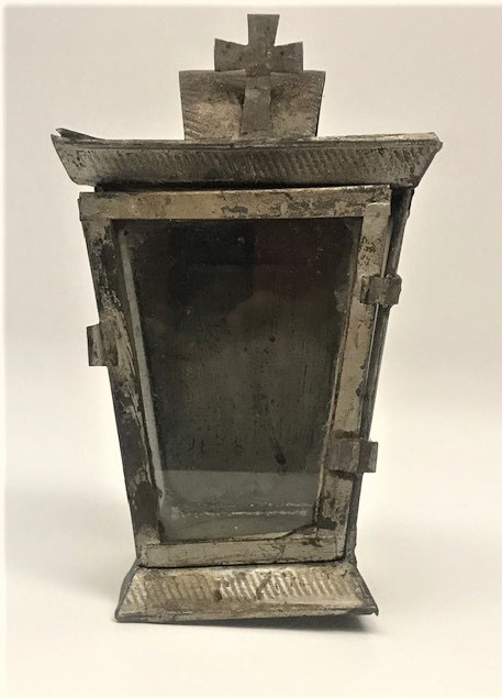 TENEKE CAMLI KAPAKLI KİLİSE  ADAK FENERİ CAM KAPAKLI TENEKE FENER MUM YAKILAN