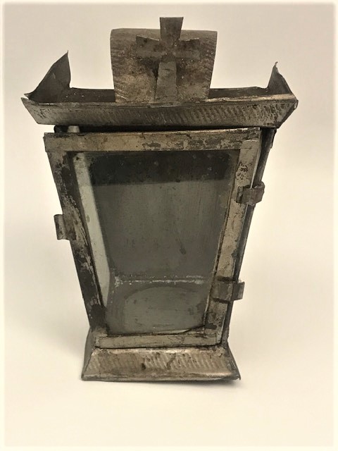 TENEKE CAMLI KAPAKLI KİLİSE  ADAK FENERİ CAM KAPAKLI TENEKE FENER MUM YAKILAN