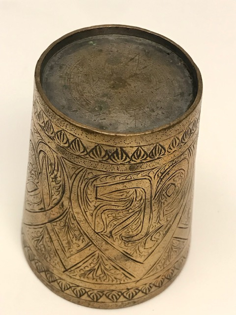 OSMANLI PİRİNC ÜZERİ KOMPLE KALEM İŞÇİLİKLİ ŞERBET BARDAGI