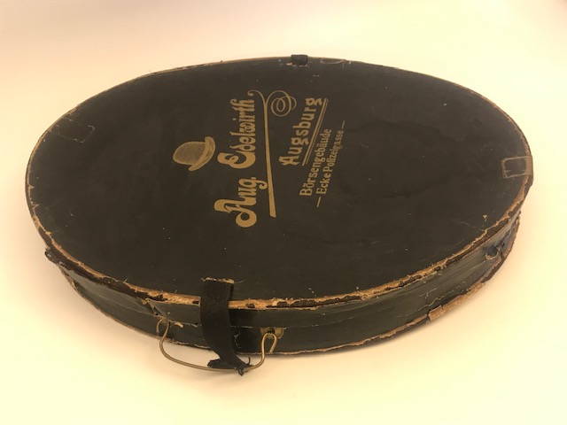 1920 YILLAR ALMAN AUG EDELWİRTH MELON İPEK SİLİNDİR ACILIR KAPANIR ŞAPKA ORJİNAL KUTUSUNDA