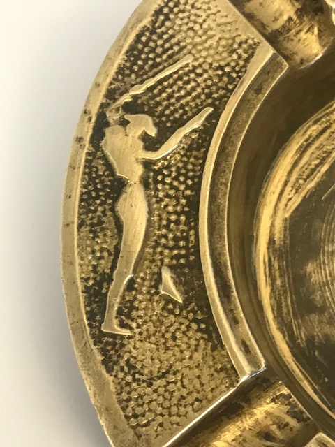 BRONZ İSPANYA ÜZERİ BOGA GÜREŞİ MATADOR ARENE TEMALI KÜL TAPLASI 