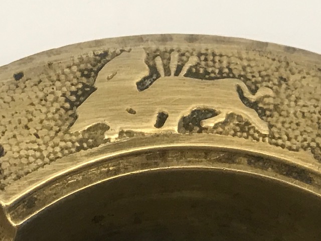 BRONZ İSPANYA ÜZERİ BOGA GÜREŞİ MATADOR ARENE TEMALI KÜL TAPLASI 