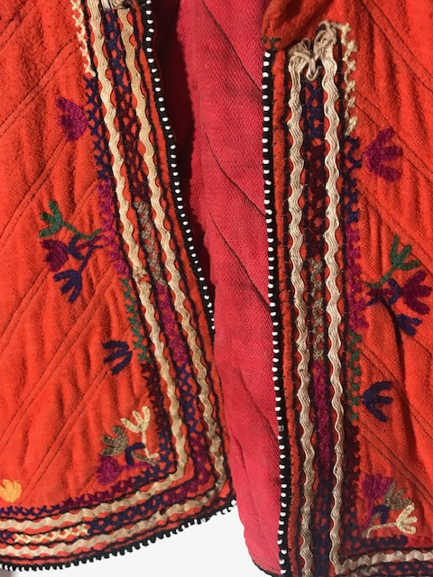 OSMANLI NAR KIRMIZI YÖRÜK TAMAMI KOMPLE İŞİ EL DOKUMA EL İŞİ KENARLAR İŞLİ CEPKEN 