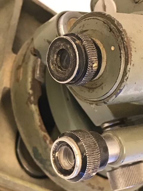 ME OPTA TEODOLIT KUTUSUNDA HARİTA İŞARETLEME BELİRLEME MEKANİK METAL ÖLCÜ ALETİ