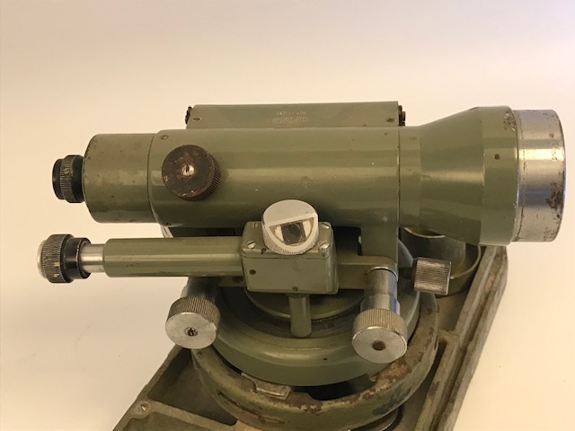 ME OPTA TEODOLIT KUTUSUNDA HARİTA İŞARETLEME BELİRLEME MEKANİK METAL ÖLCÜ ALETİ