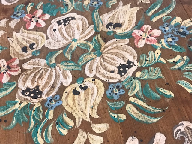 OSMANLI EDİRNE İŞİ AHŞAP KOK EL BOYAMA TAMAMI EL YAPIM İŞCİLİKLİ SERVİS TEPSİ 