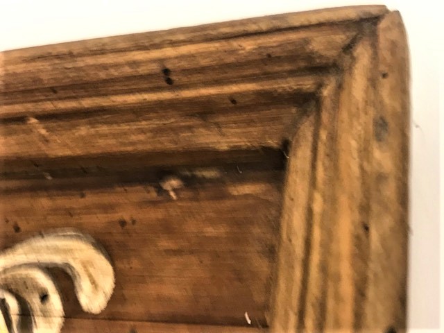 OSMANLI EDİRNE İŞİ AHŞAP KOK EL BOYAMA TAMAMI EL YAPIM İŞCİLİKLİ SERVİS TEPSİ 