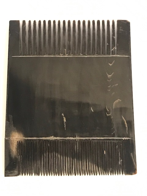 OSMANLI İŞLİ HAMAM TARAGI SIK SEYREK DİŞ KEMİKDEN EL YAPIM TARAK