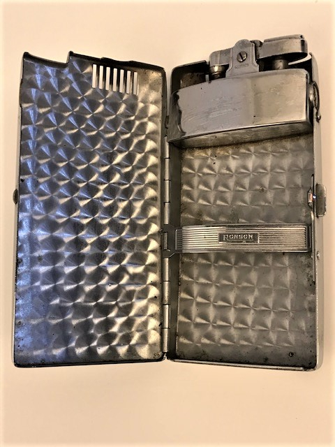 1950 USA  RONSON PAL COMBO MİNELİ TABAKA VE CAKMAK 