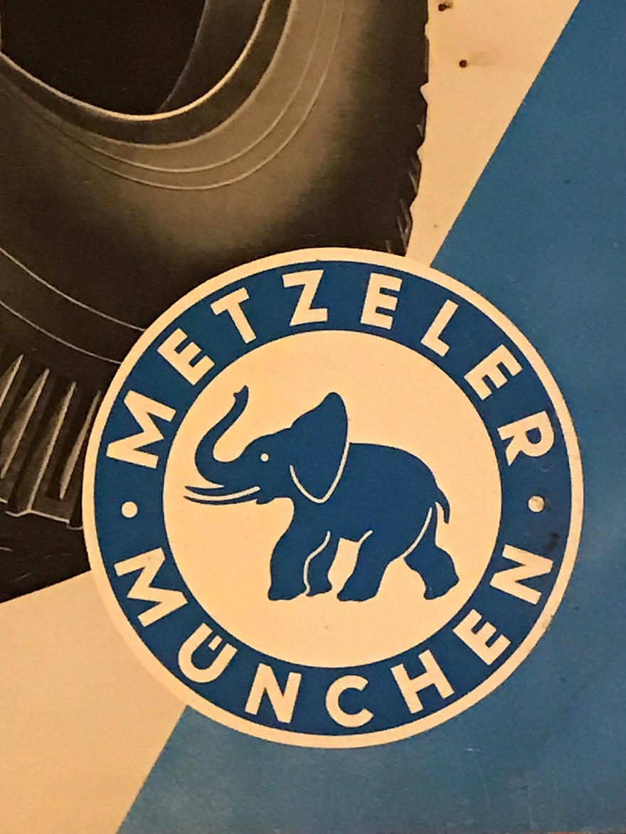 BÜYÜK BOY TENEKE OTO LASTİK METZELER MUNCHEN REKLAMI ALMAN MALI