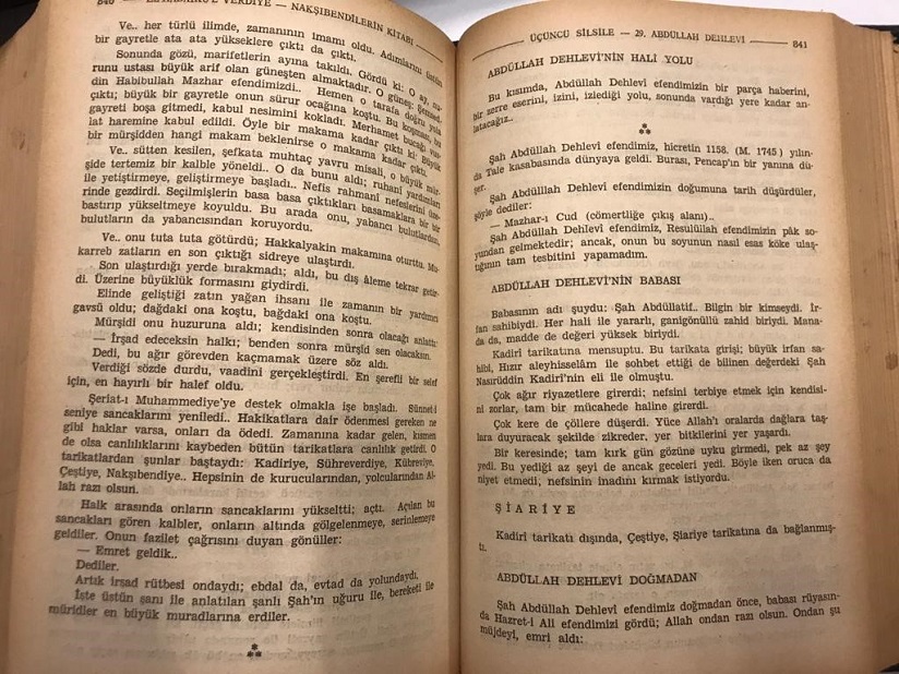 EL-HADAİK'ÜL-VERDİYE - NAKŞIBENDİ TARİKATI  KİTABI ABDÜLMECİD HANİ