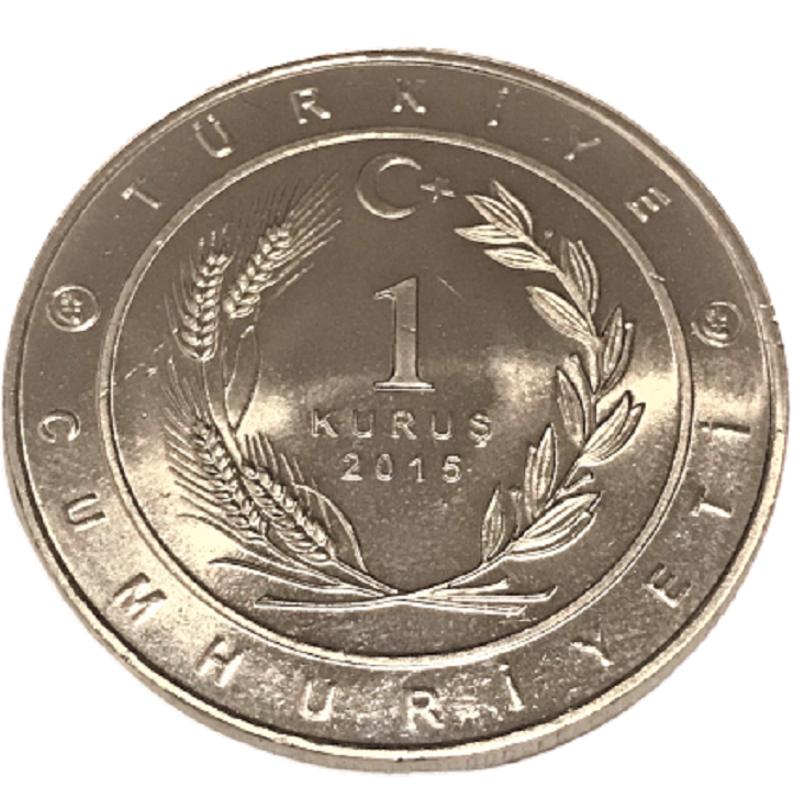 1 KURUŞ 2015 TÜRKİYE CUMHÜRİYETİ  BÜYÜK TÜRK DEVLETLERİ BATI HUN İMPARATÖRLÜGÜ