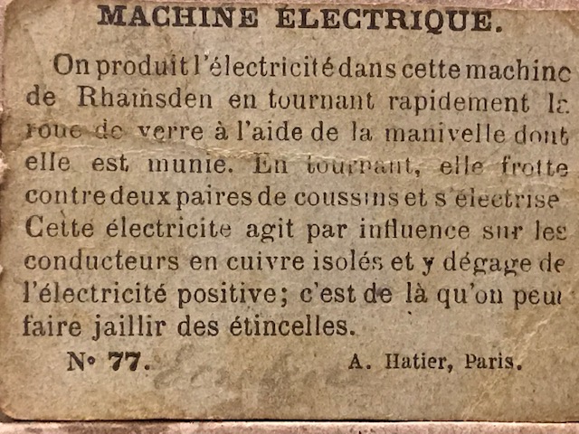 1900 BON POINT   MACHİNE ELECTRIQUE FRANSADA BARARILI CALIŞKAN TALEBELERE VERİLEN 