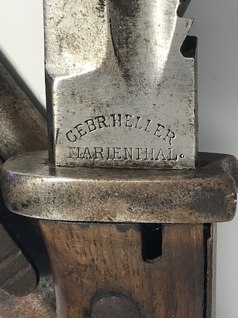 1915 ALMAN SEITENGEWEHR M1884 / 98 N.A. MIT SÄGERÜCKEN GEBRÜDER HELLER MARIENTHAL ŞAVAŞ GÖRMÜŞ ALMAN ASKERİ SÜNGÜ