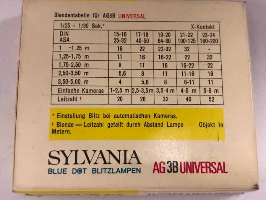 AG 3B UNUVERSAL SYLVANA BLUE DOT  BLITZLAMPEN FOTOGRAF MAKİNE FLAŞ LAMBASI
