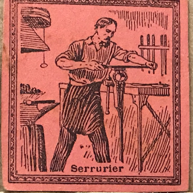 EGİTİM KÜLTÜRÜ 1900 YILLARDA BON POINT SERRURİER FRANSADA OKULDA SINIFDA BAŞARI GÖSTEREN TALEBELERE VERİLEN KART 