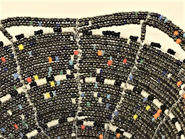 BONCUK İŞİ EL İŞCİLİKLİ SEPET 16 CM CAPINDA 5.5 CM YÜKSEKLİKDE 