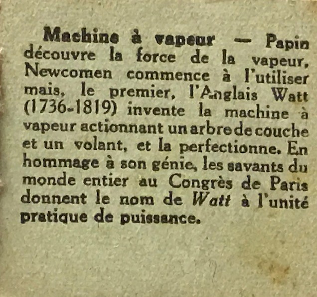 EGİTİM KÜLTÜRÜ MACHİNE  A VAPEUR 1900 YILLARDA BON POINT FRANSADA OKULDA SINIFDA BAŞARI GÖSTEREN TALEBELERE VERİLEN KART