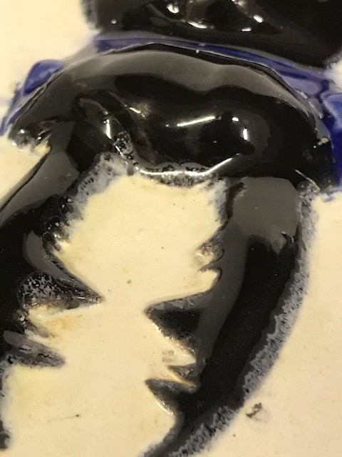 SERAMİK PANO ÜZERİNE 3 ADET KABARTMA RENKLİ BÖCEKLER SANATCI CALIŞMASI 20X29 CM ÖLCÜLERDE