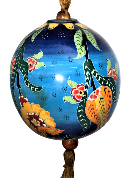 KÜTAHYA SERAMİK ASKI TOPU EL İŞÇİLİKLİ OSMANLI MÖTİFLERLE BEZELİ 