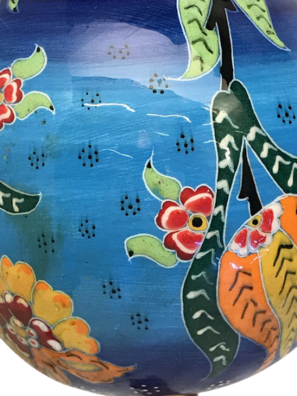 KÜTAHYA SERAMİK ASKI TOPU EL İŞÇİLİKLİ OSMANLI MÖTİFLERLE BEZELİ 