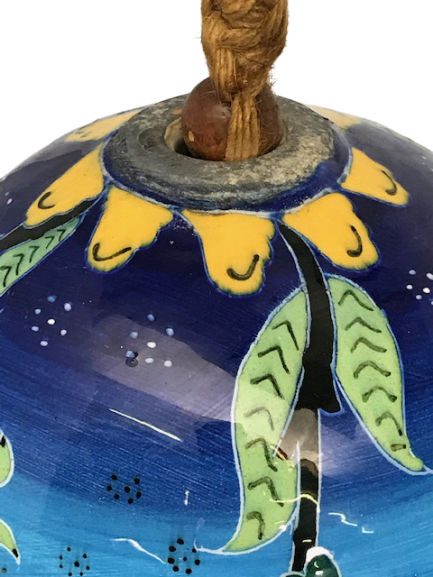 KÜTAHYA SERAMİK ASKI TOPU EL İŞÇİLİKLİ OSMANLI MÖTİFLERLE BEZELİ 