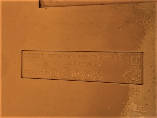 ORANJ 1970 TYP 370 B KRUPS ELECTRONİC GIDA DİLİMLEYİCİ KESİM MAKİNESİ GERMANY