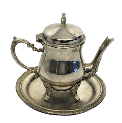 ORTA BOY TABAKLI GÜMÜŞ KAPLAMA KAPAKLI SÜTLÜK 