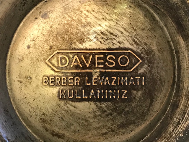 DAVESO  BERBER LAVAZIMATLARI KULLANINIZ REKLAMLI BERBER TRAŞ TASI ORJİNAL BAKIR