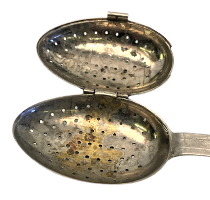 KAPAKLI GÜMÜŞ KAPLAMA KAŞIK CAY BİTKİ İÇİMİ 