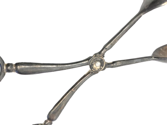 KEK PASTA BÖREK SERVİS MAŞASI GÜL MOTİF GÜMÜŞ KAPLAMA 22 CM BOY