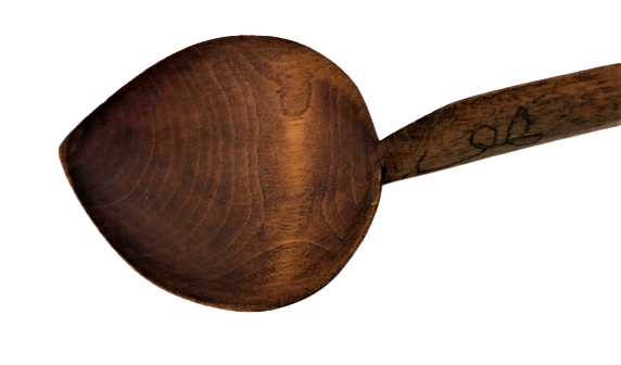 OSMANLI TERS KAŞIK BEKTAŞİ TEKKE VE ZAVİYELERDE KULLANILAN  EL İŞİ NADİR BİR ÜRÜN TERS SAPLI SAPINDA HUUU (kendine gel) YAZAN DERVİŞE DERS VEREN BİR ŞİMŞİR  KAŞIK MUGLA YÖRESİ