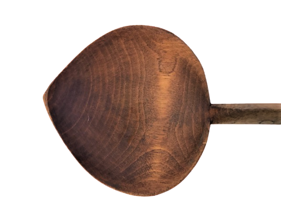 OSMANLI TERS KAŞIK BEKTAŞİ TEKKE VE ZAVİYELERDE KULLANILAN  EL İŞİ NADİR BİR ÜRÜN TERS SAPLI SAPINDA HUUU (kendine gel) YAZAN DERVİŞE DERS VEREN BİR ŞİMŞİR  KAŞIK MUGLA YÖRESİ