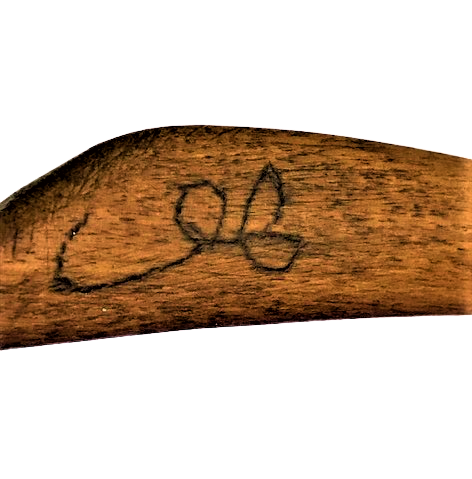 OSMANLI TERS KAŞIK BEKTAŞİ TEKKE VE ZAVİYELERDE KULLANILAN  EL İŞİ NADİR BİR ÜRÜN TERS SAPLI SAPINDA HUUU (kendine gel) YAZAN DERVİŞE DERS VEREN BİR ŞİMŞİR  KAŞIK MUGLA YÖRESİ