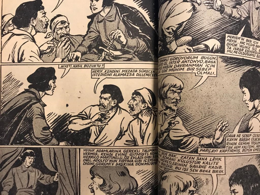 CİZGİ ROMAN BARBAROSLAR BATAN GÜNEŞ  YAZAN VE CİZEN RATİP TAHİR BURAK BAŞTAN BAŞA RESİMLİ