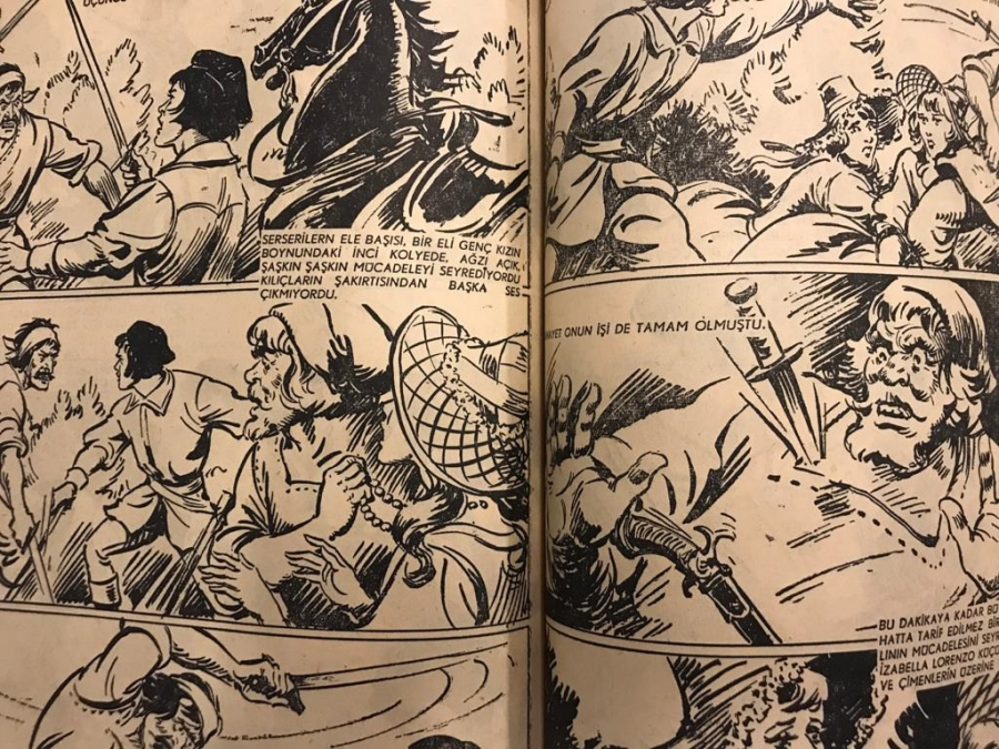  CİZGİ ROMAN BARBAROSLAR BİR KOLUN DİYETİ  YAZAN VE CİZEN RATİP TAHİR BURAK