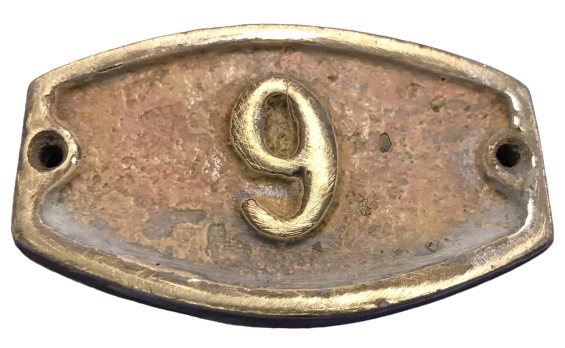 1950 PİRİNC ESKİ KAPI NUMARASI 9 NUMARA KENARI CERCEVELİ OVALİMSİ FORMDA