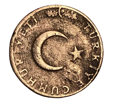 TÜRKİYE CUMHURİYETİ BRONZ 10 KURUŞ 1964 ACIK DÖRT