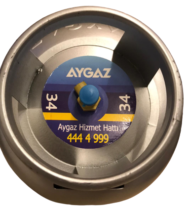 AYGAZ KUMBARASI LİKİT GAZ TÜPÜ ŞEKLİNDE REKLAMLI KUMBARA  SERT  PLASTİKDEN YAPILMIŞTIR