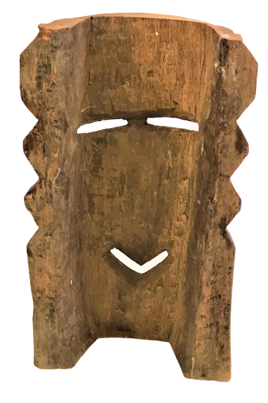 AHŞAP TEK PARCADAN YAPILMIŞ MASK UZAK DOGU DİNSEL AYİNDE KULLANILAN TAPINILAN TAMAMEN EL İŞCİLİKLİ 