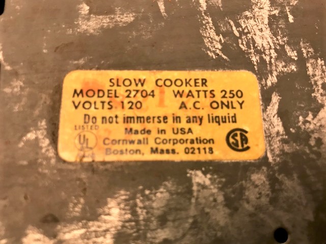 AMERİKAN USA CORNWAL SLOV COOKER MODEL 2704 OCAK ISITICI 3 KADEME