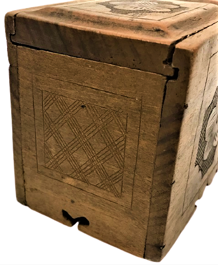 OSMANLI AHŞAP RUM USTA  EL İŞİ YAPIM ORJİNAL CİFT GÖZ SÜRGÜLÜ KAPAKLI KAHVE SAKLAMA KUTUSU