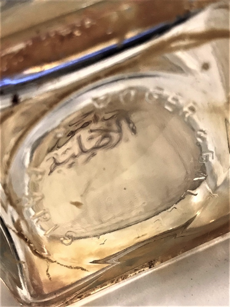 OSMANLI İÇİN ÜRETİLMİŞ OSMANLICA ETİKET YAZILI PRECIOSO FRASCO ROGER GALLET ART DECO 1900 LOTION FLEURS D'AMOUR PARFUM ŞİŞESİ ORJİNAL KAPAKLI 