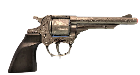 thumb1970 İSPANYA ÜRETİMİ GONHER KAPSUL PATLATAN METAL TOPLU OYUNCAK TABANCA MADE IN SPAIN 8 KAPSUL ATAR