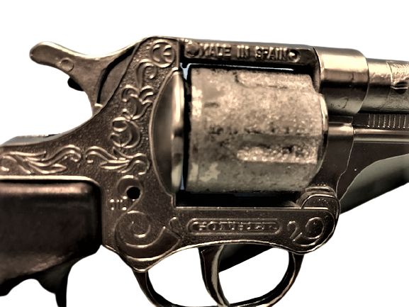 thumb1970 İSPANYA ÜRETİMİ GONHER KAPSUL PATLATAN METAL TOPLU OYUNCAK TABANCA MADE IN SPAIN 8 KAPSUL ATAR