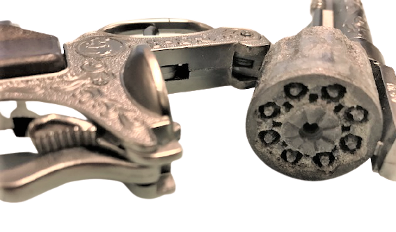 thumb1970 İSPANYA ÜRETİMİ GONHER KAPSUL PATLATAN METAL TOPLU OYUNCAK TABANCA MADE IN SPAIN 8 KAPSUL ATAR
