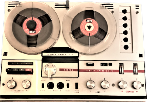 1960 ALMAN TELEFUNKEN MAGNETOPHON 204  STEREO CİF HOPORLÖR MAKARA BANT CALAR 