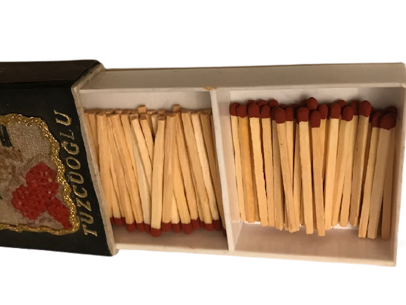 TUZCUOGLU REKLAMLI BÜYÜK BOY CİFT GÖZLÜ KUTU KİBRİT